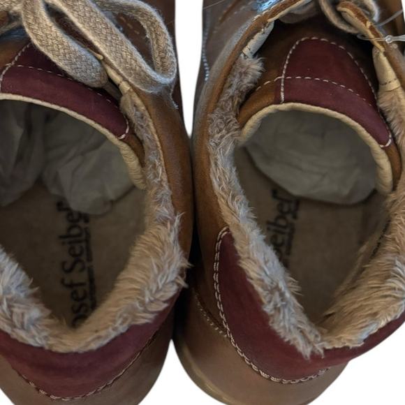 NEW Josef Seibel Steffi Brown Ankle Boot Women's Size 6 -6.5 Fuzzy Inside 37 EU - Picture 6 of 12